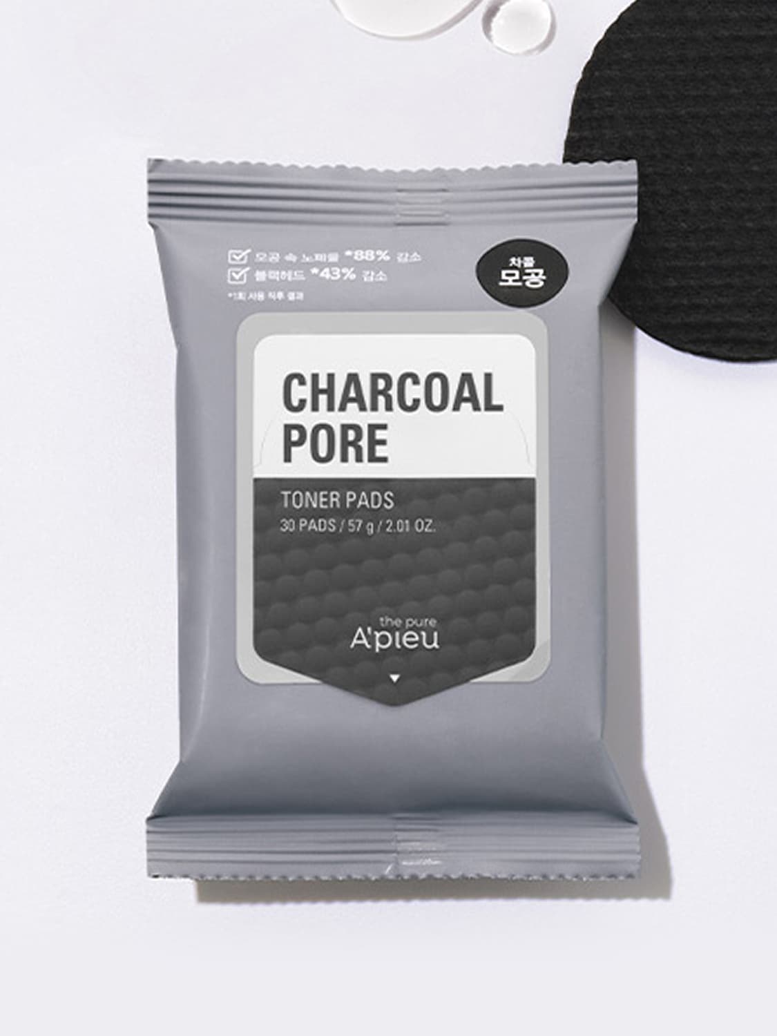 Aufu_The Pure APU the pure charcoal pore pad 57g 30 sheets
