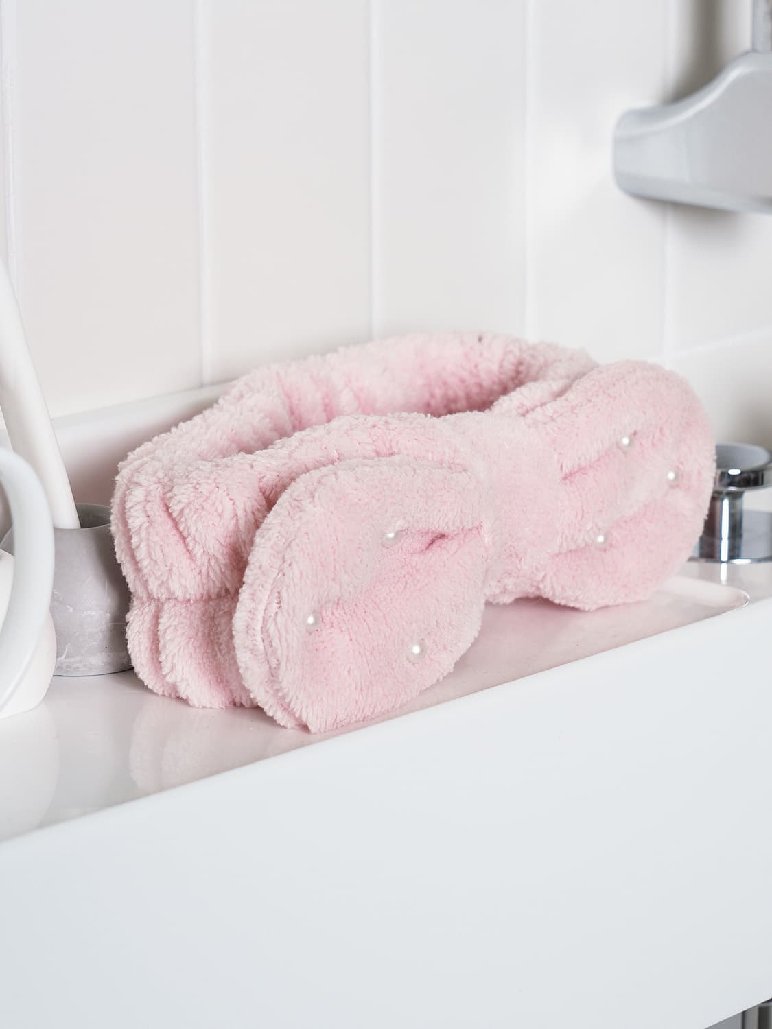K-Beauty Beaded Ribbon Face Wash Hairband