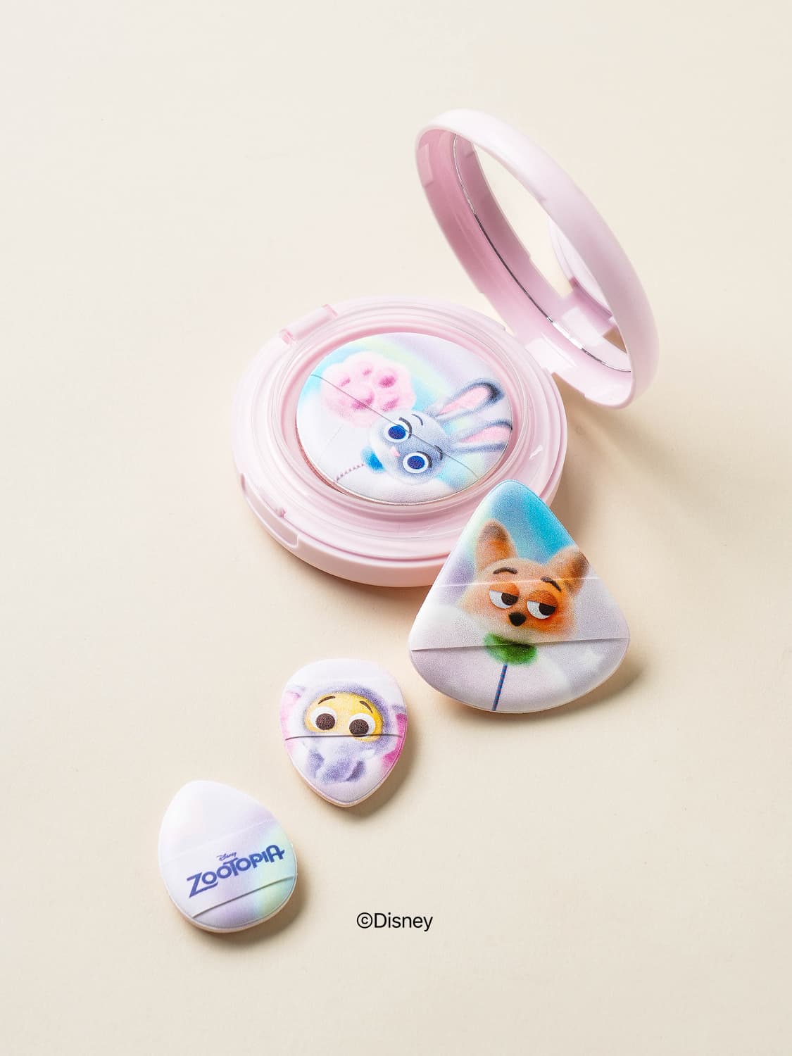 K-Beauty Disney Sweetopia Ripping Air Puffs 4 Packs Moist